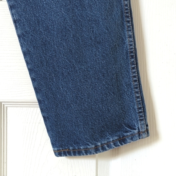 Chic 80's Vintage Dark Wash High Waisted Relaxed Fit Tapered Leg Mom Jeans 14 - Picture 13 of 13